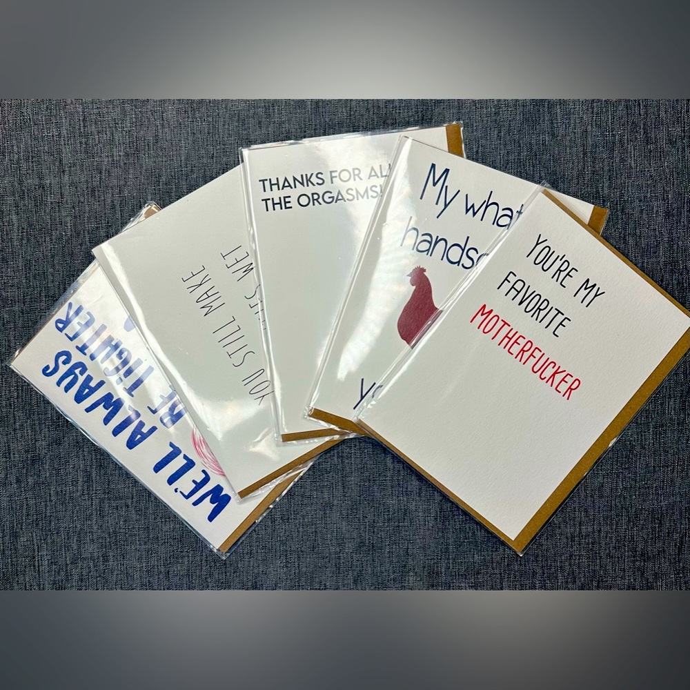 5 Adult Greeting Cards